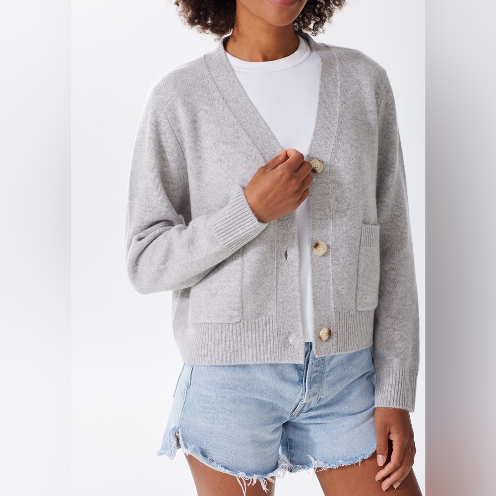 Women's Gray Cardigan Sweater